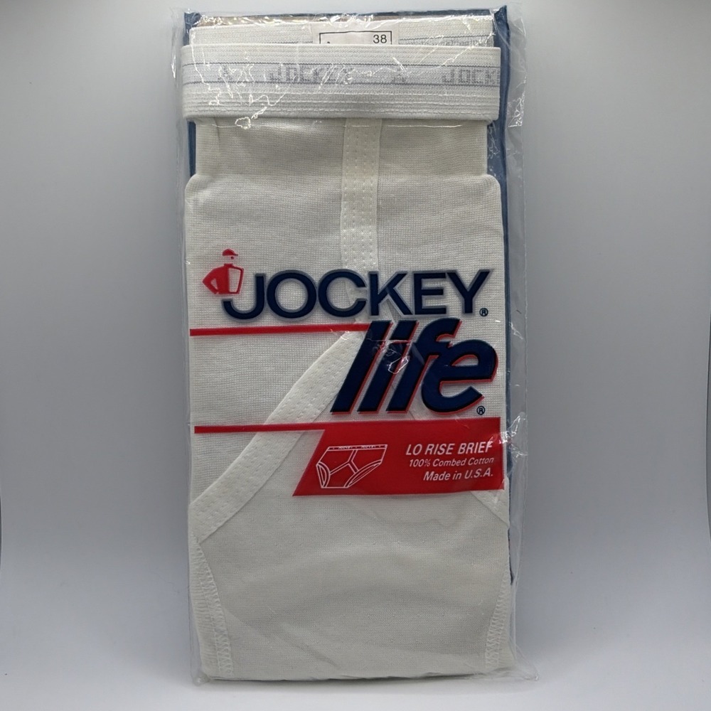 Vintage 1984 Jockey Life Lo Rise Brief Sealed Packages Sz 38 100% Cotton USA